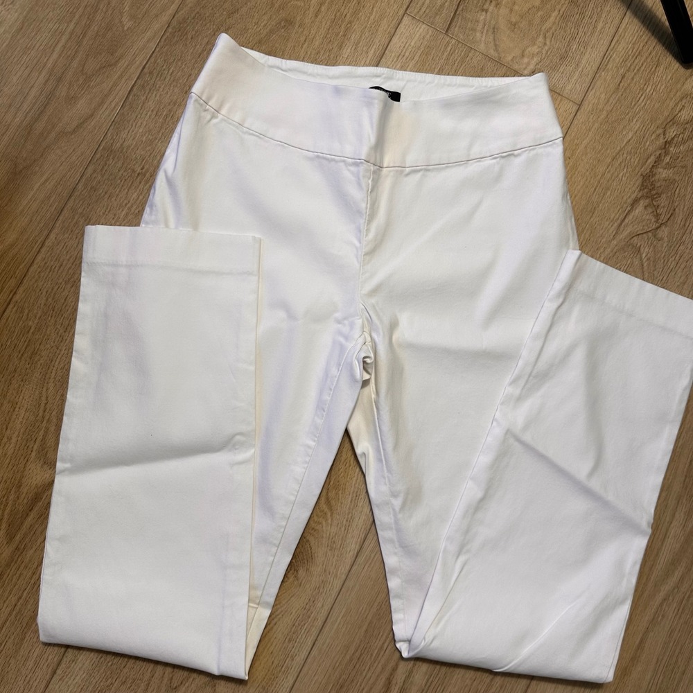 Nic+Zoe Wonderstretch Straight Leg Pants White Pull On Trousers Size 6 NWOT